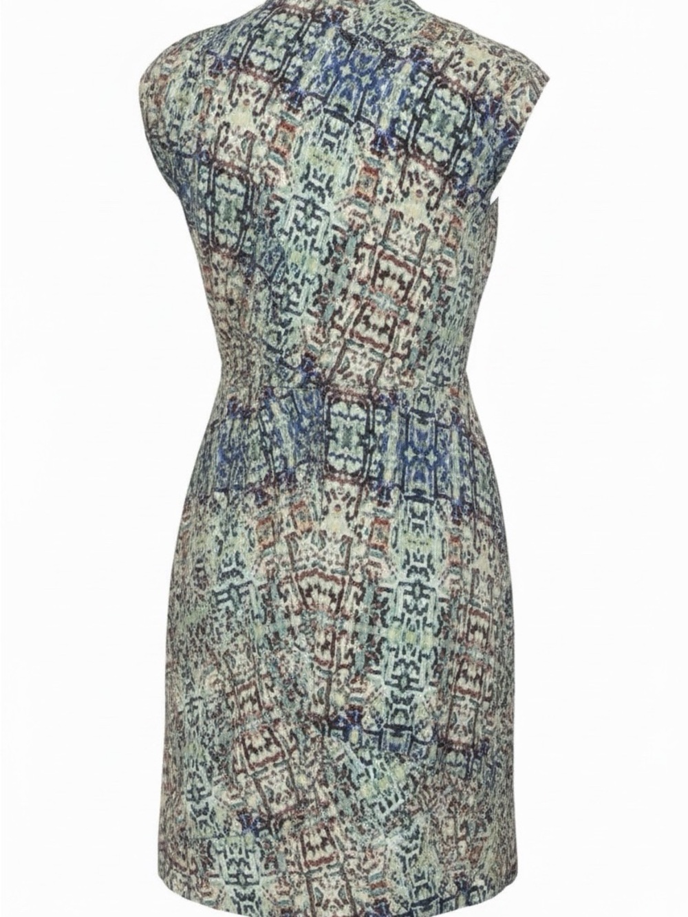 NIC+ZOE Multicolor Urban Safari Watercolor Surplice Dress Size MEDIUM - Picture 7 of 11
